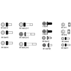 mode pas chere OMPHobby Kit De Vis M1 Evo – Helicos Pièce De Rechange 6