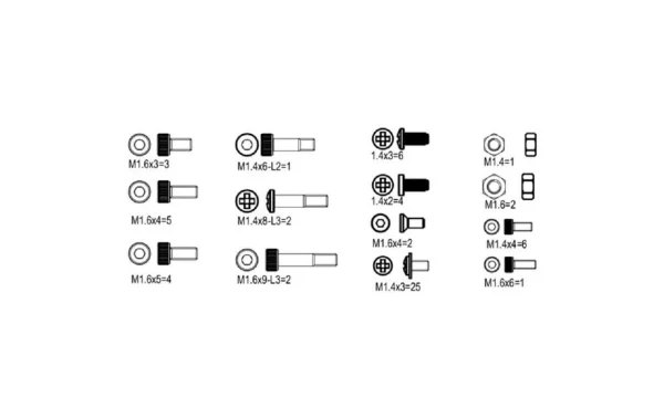 mode pas chere OMPHobby Kit De Vis M1 Evo – Helicos Pièce De Rechange 3