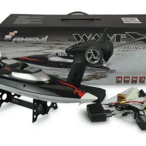 Amewi Bateau à Moteur WaveX Black Edition RTR – Navires RC mode pas cher 7