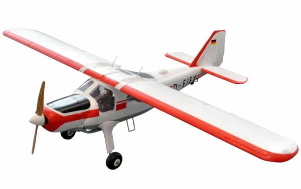 remise en ligne Amewi Avion à Moteur Dornier DO-27 1600 Mm, Rouge / Blanc PNP – Avions 1